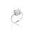 ANEL PRATA 925 ZIRCONIA BRANCA QUADRADO