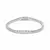 PULSEIRA ZIRCONIA BBRANCA RIVIERA INTEIRACOM 3 PEDRAS MAIORES NO CENTRO PRATA 925