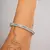 Bracelete Cravejado com Cristal Paraíba em Corte Baguete - Prata 925 pulseira - comprar online