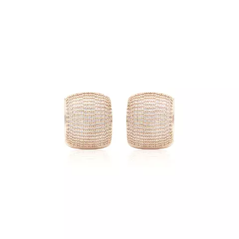BRINCO ZIRCONIA BRANCA ARGOLA G 13 LINHAS BANHO OURO