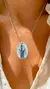 COLAR MADREPEROLA ZIRCONIA AZUL ESCURO ZIRCONIA BRANCA NOSSA SENHORA DAS GRAÇAS RODIO - comprar online