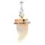 PINGENTE DENTE MADREPEROLA CRISTAL TANZANITA BANHO OURO18K