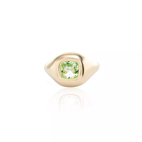 ANEL CRISTAL AMETISTA VERDE QUADRADO MINDINHO