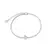 PULSEIRA CRISTAL ÁGUA MARINHA ZIRCONIA BRANCA GOTINHA CRAVEJADA PRATA 925 - 19CM