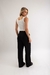 Calça de Linho Preta Casual - Corte Reto e Bolsos - L I R I O   B R A Z I L 