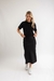 Saia Midi Acetinada Preta - comprar online
