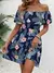Moda elegante vestido feminino linha pescoço manga corte plissado impressão de - Ethic Bloom