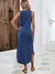 Moda elegante vestido feminino pequeno decote em v sem mangas colete de malha so - comprar online