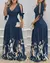 Vestido feminino com decote em v, primavera e verão, manga dividida, decoraçã - loja online