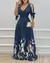 Vestido feminino com decote em v, primavera e verão, manga dividida, decoraçã - comprar online