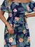 Moda elegante vestido feminino linha pescoço manga corte plissado impressão de - comprar online