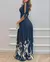 Imagem do Vestido feminino com decote em v, primavera e verão, manga dividida, decoraçã