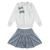 CONJUNTO MENINA CASACO MOLETOM E SHORT SAIA 4-8 - Hrradinhos