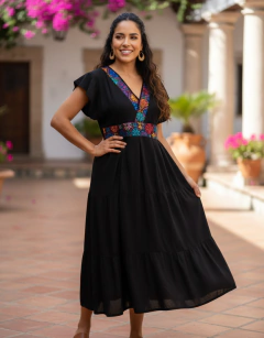 Hand-Embroidered Artisan Dress from Chiapas