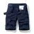 Verão masculino americano workwear shorts moda tendência calças soltas em lin - comprar online