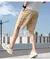 Verão masculino americano workwear shorts moda tendência calças soltas em lin - ROMANO