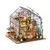 Imagem do Mini kit de casa de bonecas de flores faça você mesmo, montagem de quebra-cabeça 3D feito à mão, brinquedos de construção