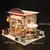 Mini kit de casa de bonecas de flores faça você mesmo, montagem de quebra-cabeça 3D feito à mão, brinquedos de construção - LuxDcor