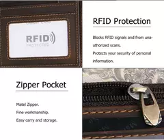 Carteira Vintage com Bloqueio RFID - loja online