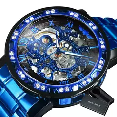 Relógio Skeleton Prime - Design Transparente e Elegante na internet