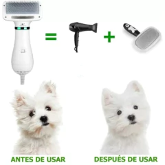 Cepillo Secador 2 en 1 Quita Pelos y Pelusas para Mascotas - comprar online