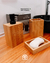 Set de baño 3 piezas simil madera en internet