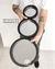 Set espejos circular x3 negro - Francinadeco