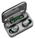 Auriculares in-ear gamer inalámbricos TWS F9-5 BTH-F9-5 negro con luz LED