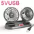 Ventilador Elétrico Automotivo para Carro, Ventilador de Ar Ajustável 360 °, USB, 12v, 24v de Velocidades - comprar online