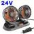 Imagem do Ventilador Elétrico Automotivo para Carro, Ventilador de Ar Ajustável 360 °, USB, 12v, 24v de Velocidades
