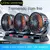 Ventilador Elétrico Automotivo para Carro, Ventilador de Ar Ajustável 360 °, USB, 12v, 24v de Velocidades