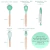 Kit Utensílios Cozinha 12 Peças Silicone Antiaderente VERDE - Milandoo Store
