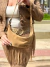 Bolsa Baguete Meia Lua Franjas