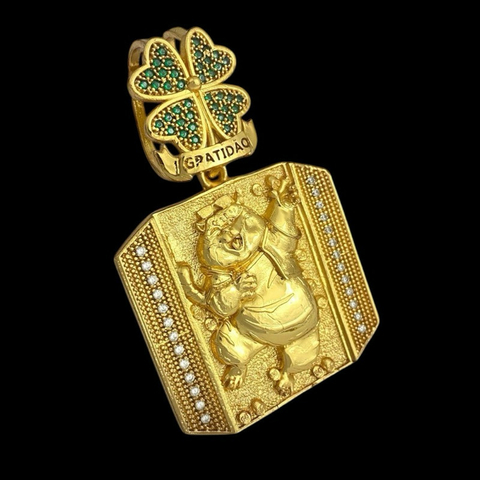 PINGENTE TIGRINHO CASSINO GRATIDÃO - 100% MOEDA ANTIGA