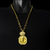 CORRENTE CORDÃO 70CM CADEADO 8MM BANHADO A OURO 18K + PINGENTE ANONYMOUS CRAVEJADO - Chaveou Joias 18k