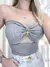 Cropped Feminino Sem Alça Com Fivela Liene Ref. 907 (12345670018924132028)