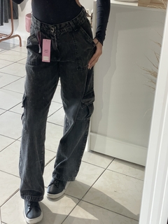 Calça cargo jeans Grafitte