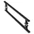 Imagem do Puxador De Porta Preto Inox Vidro Pivotante 60cm