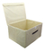 Caixa Organizadora De Tecido Bege 50x40x30cm - comprar online