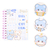 Kit 4 Caderno Com Janela Urso Azul 87x112mm