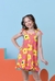 Macacão Fru-Fru floral Laranja - comprar online