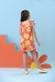 Macacão Fru-Fru floral Laranja - loja online