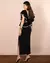 VESTIDO MIDI EM MALHA DECOTE BABADO na internet
