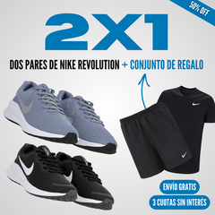 2X1 EN ZAPATILLAS NIKE REVOLUTION 7 + CONJUNTO DEPORTIVO NIKE DE REGALO