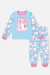 Pijama Infantil Menina Blusa Sweet E Calça Azul Mundo Cinti - Colorê Kids
