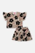 Conjunto Blusa e Short Flores Off White Cinti - Colorê Kids