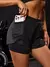 Shorts esportivos elásticos femininos, shorts com bolsos, leggings falsas de io