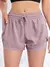 Shorts esportivos elásticos femininos, shorts com bolsos, leggings falsas de io - DropX.Comp