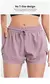 Imagem do Shorts esportivos elásticos femininos, shorts com bolsos, leggings falsas de io