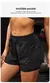 Shorts esportivos elásticos femininos, shorts com bolsos, leggings falsas de io